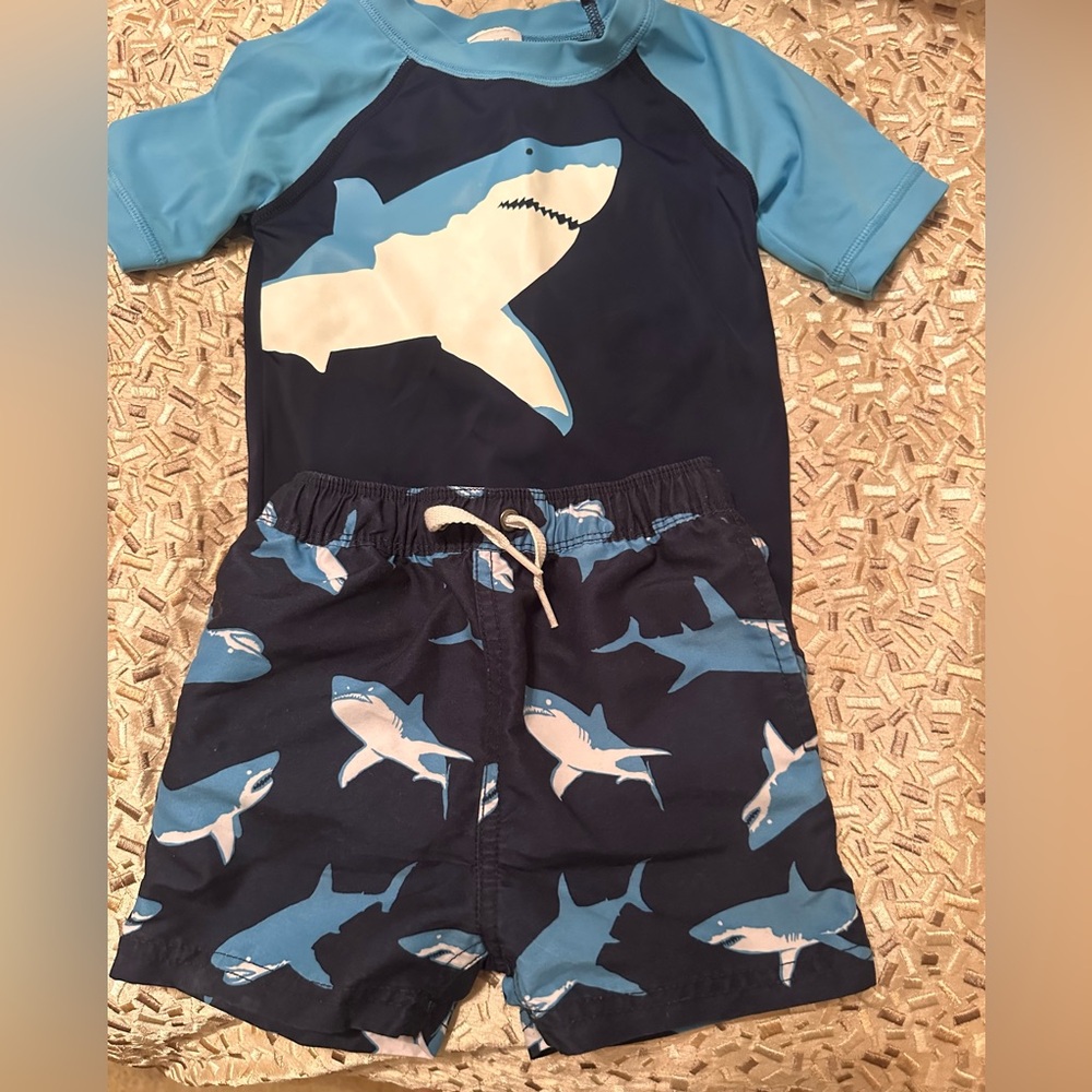 Janie and jack shark swim set
